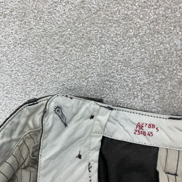 J.Crew Vintage Button Fly Khaki Chino Pants Men 33x32 Cotton Officer - Picture 14 of 16